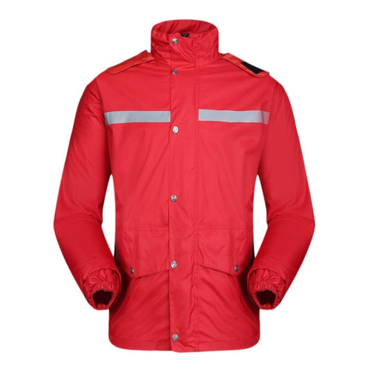 Durable Reflective Motorcycle Split Raincoat Pants Riding Bicycle Electric Bike Windproof Waterproof Rain Wear for Adult, Size: 2XL(Red), Size: 2XL