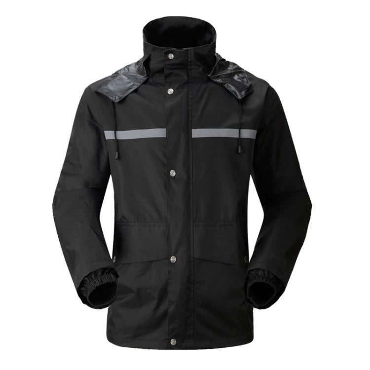 Durable Reflective Motorcycle Split Raincoat Pants Riding Bicycle Electric Bike Windproof Waterproof Rain Wear for Adult, Size: M(Black), Size: M