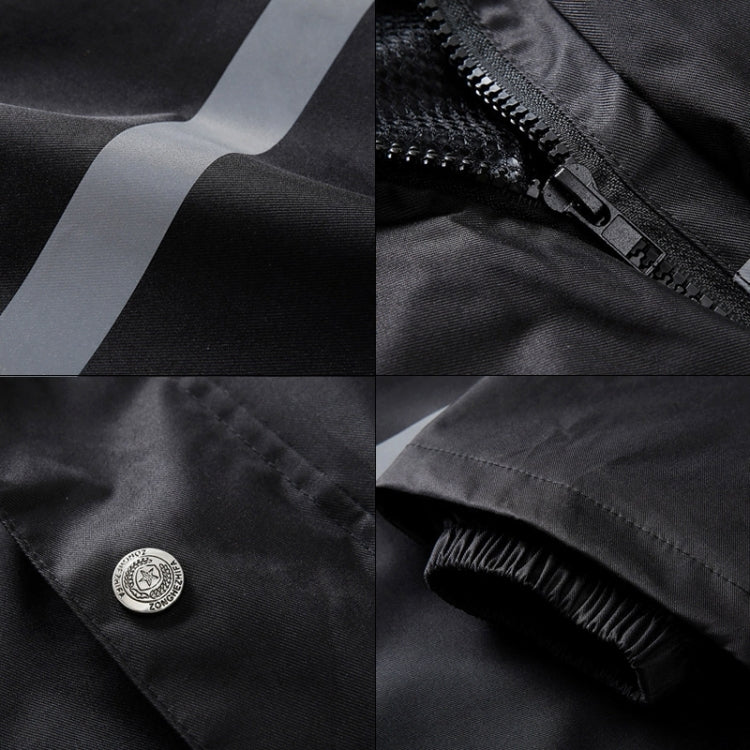 Durable Reflective Motorcycle Split Raincoat Pants Riding Bicycle Electric Bike Windproof Waterproof Rain Wear for Adult, Size: M(Black), Size: M