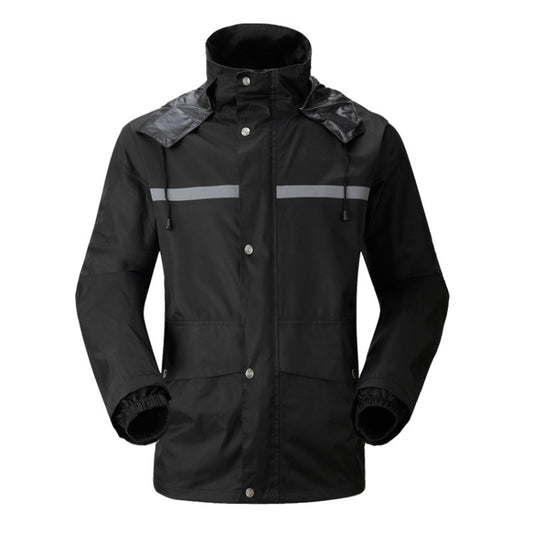 Durable Reflective Motorcycle Split Raincoat Pants Riding Bicycle Electric Bike Windproof Waterproof Rain Wear for Adult, Size: L(Black), Size: L