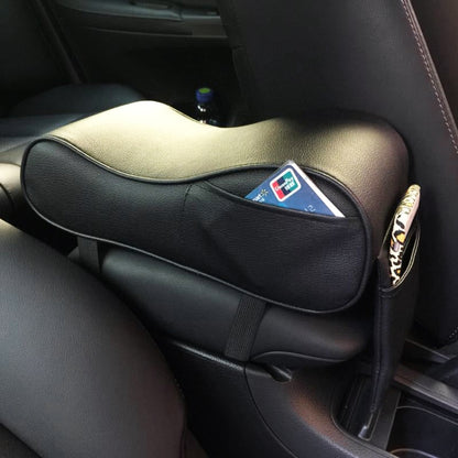 Universal Car PU Leather and Memory Foam Wrapped Armrest Box Car Armrest Box Mat with Phone Holder Storage Bag & Card Slot, with Card Slot (Black), with Card Slot (Black Red), with Card Slot (Beige), with Card Slot (Brown)