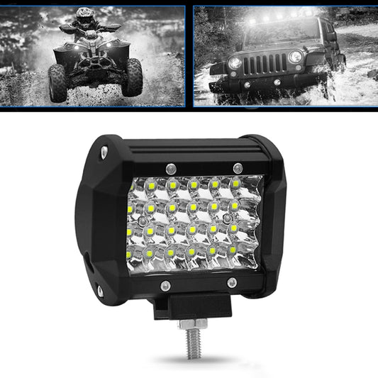 شريط إضاءة LED 4 بوصات 18 وات 1800 لومن 4 صفوف يعمل على تجديد مصباح مركبة الطرق الوعرة شريط إضاءة السقف، 4 بوصات 72 وات