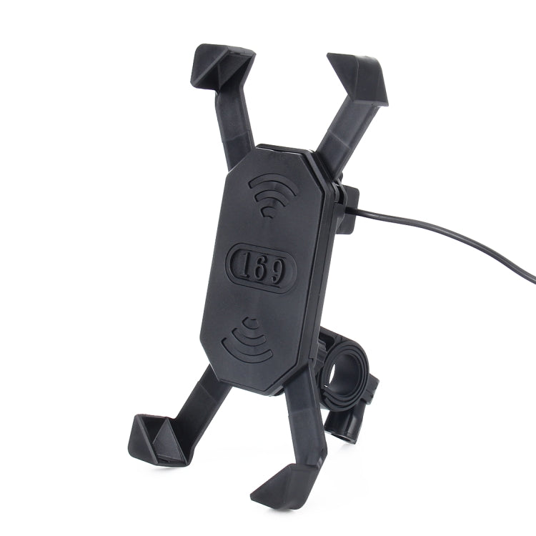 Motorcycle Bike Handlebar 5V 2.4A USB Charger Adjustable Angle Holder for 3.5-6 inch Phone, GPS, Adjustable Angle Holder