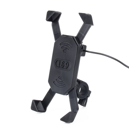 Motorcycle Bike Handlebar 5V 2.4A USB Charger Adjustable Angle Holder for 3.5-6 inch Phone, GPS, Adjustable Angle Holder