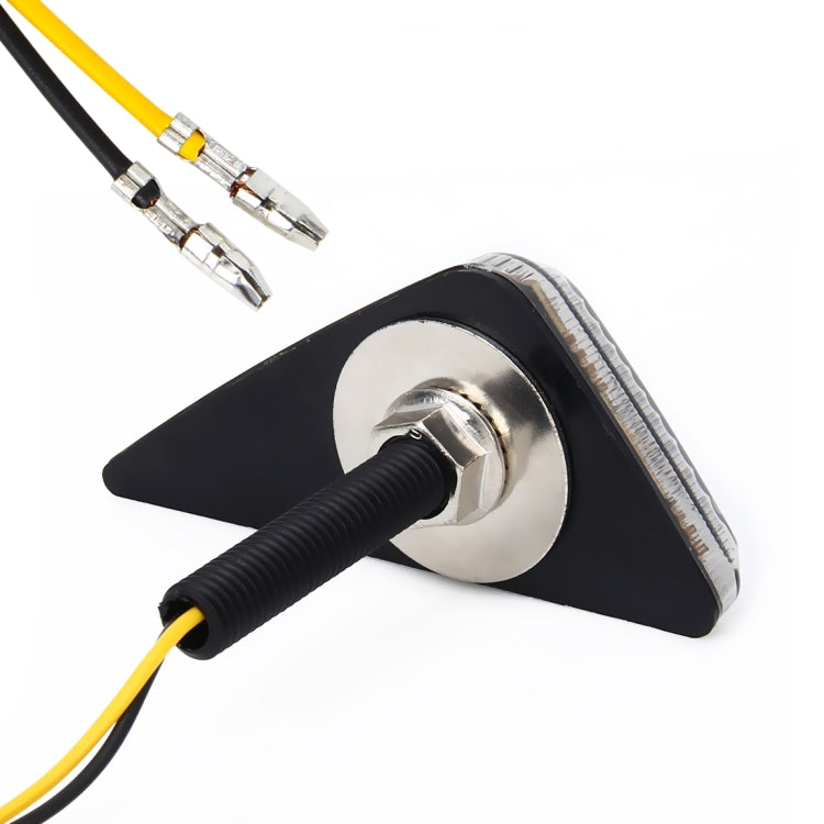 2 PCS Triangle Shape DC 12V Motorcycle 9-LED Yellow Light Turn Signal Indicator Blinker Light, Triangle Shape