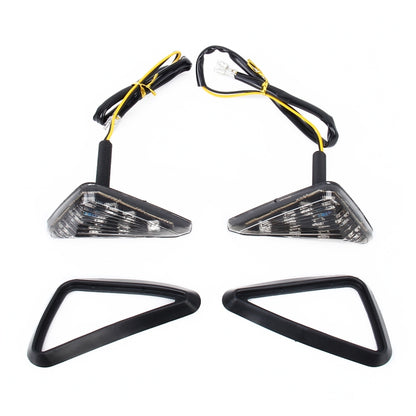 2 PCS Triangle Shape DC 12V Motorcycle 9-LED Yellow Light Turn Signal Indicator Blinker Light, Triangle Shape
