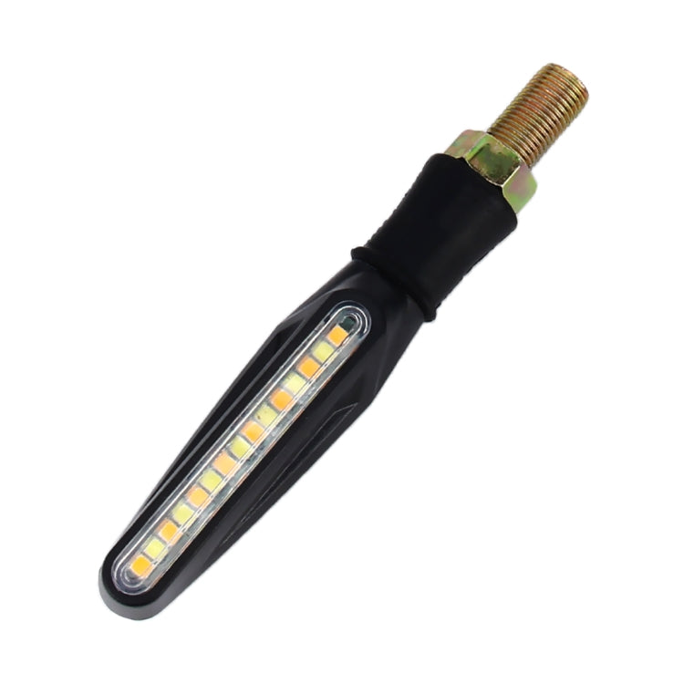 4 قطع من مصابيح إشارة الانعطاف LED للدراجات النارية بجهد 12 فولت، 15 مصباح LED أصفر + أبيض، مؤشر وامض، 15 مصباح LED