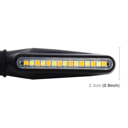 4 قطع من مصابيح إشارة الانعطاف LED للدراجات النارية بجهد 12 فولت، 15 مصباح LED أصفر + أبيض، مؤشر وامض، 15 مصباح LED