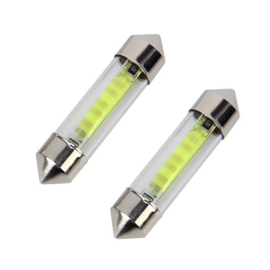 10 PCS 36mm 1W 6000K White Light Car Dome Lamp License LED Reading Light, DC 12V, 36mm