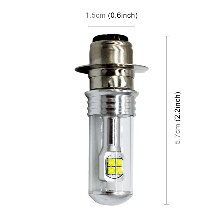 Motorcycle Headlights 750LM 6000K White H6M/P15D 40W 8-LED Bulbs, DC 12-24V, H6M/P15D