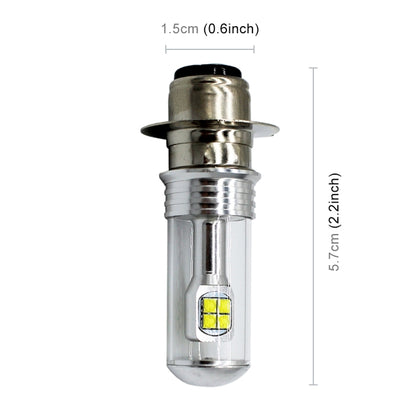 Motorcycle Headlights 750LM 6000K White H6M/P15D 40W 8-LED Bulbs, DC 12-24V, H6M/P15D