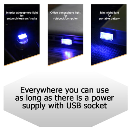 Universal PC Car USB LED Atmosphere Lights Emergency Lighting Decorative Lamp, Ice Blue, Blue Light, Pink Light, Green Light, Red Light, White Light, Yellow Light