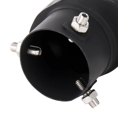 Universal Car Styling Stainless Steel Curved Bolt-on Exhaust Tail Muffler Tip Pipe with Mesh, Curved/Black, Curved with Mesh