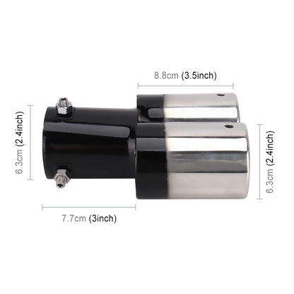 Universal Car Styling Stainless Steel Straight Double Outlets Exhaust Tail Muffler Tip Pipe, Straight Double