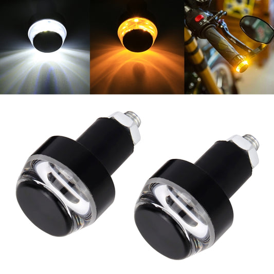Pair Motorcycle Turn Signal Light Grip Bar Plug Strobe Side Marker End LED Handlebar Lamp, Turn Double Light, Blue Light, Pink Light, Green Light, Red Light