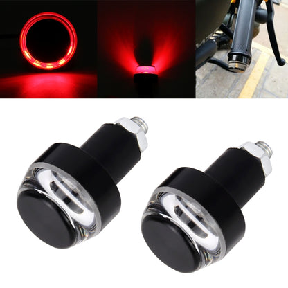 Pair Motorcycle Turn Signal Light Grip Bar Plug Strobe Side Marker End LED Handlebar Lamp, Turn Double Light, Blue Light, Pink Light, Green Light, Red Light