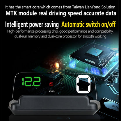 T900 Car GPS HUD Virtual HD Reflection Board Head-up Display, Speed & Driving Distance / Time Display, Over Speed & Voltage & Low Voltage Alarm, Fatigue Driving, T900  Green + White, T900 Blue + White, T900  White