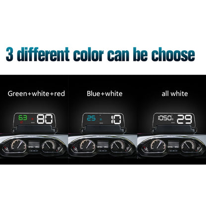 T900 Car GPS HUD Virtual HD Reflection Board Head-up Display, Speed & Driving Distance / Time Display, Over Speed & Voltage & Low Voltage Alarm, Fatigue Driving, T900  Green + White, T900 Blue + White, T900  White