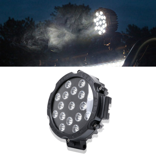 2 PCS 51W 3500LM 6500K White Light  17 LED Waterproof Car Boat Marine Work Lights Spotlight LED Bulbs, 30 Degrees Adjustable, DC 10-30V, 51W, Spot Light+51W