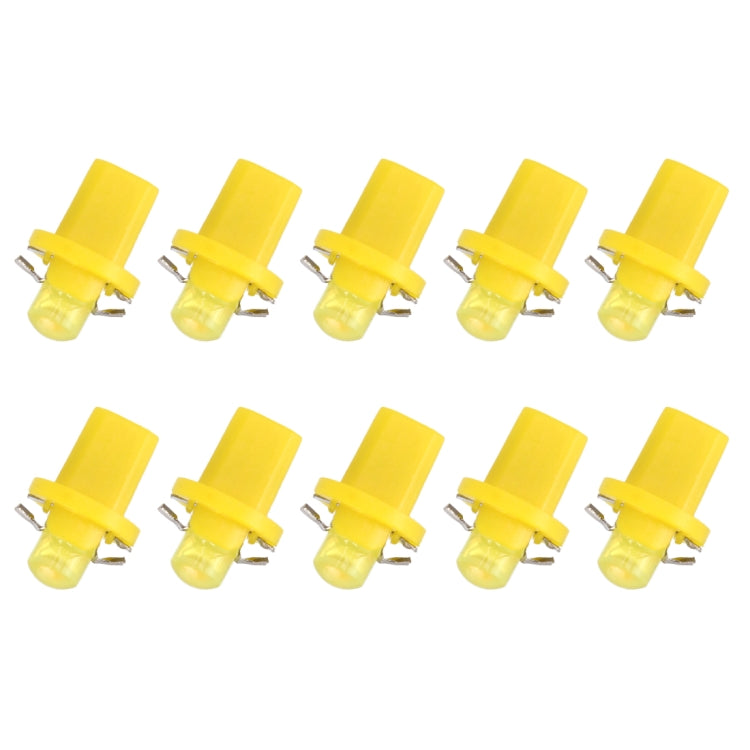 10 PCS 0.4W B8.5 Wedge Instrument Panel COB LED Light Dashboard Gauge Cluster Indicator Lamp Bulb, 0.4W B8.5