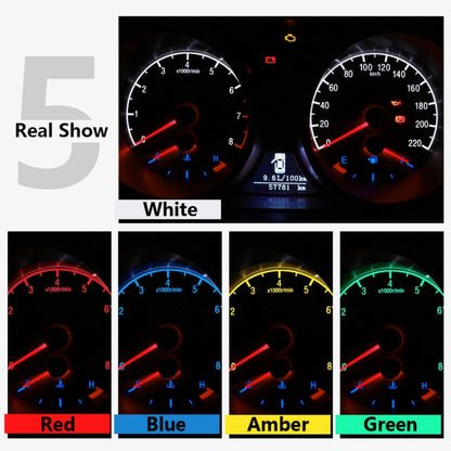 10 PCS 0.4W B8.5 Wedge Instrument Panel COB LED Light Dashboard Gauge Cluster Indicator Lamp Bulb, 0.4W B8.5
