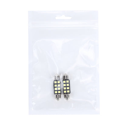 2 PCS 3W 200 LM 6000K 36MM 8 SMD-2835 LEDs Bicuspid Port Decoding Car Dome Lamp LED Reading Light, DC 12V, 36MM