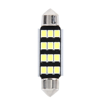 2 PCS 3.5W 250 LM 6000K 41MM 12 SMD-2835 LEDs Bicuspid Port Decoding Car Dome Lamp LED Reading Light, DC 12V, 41MM