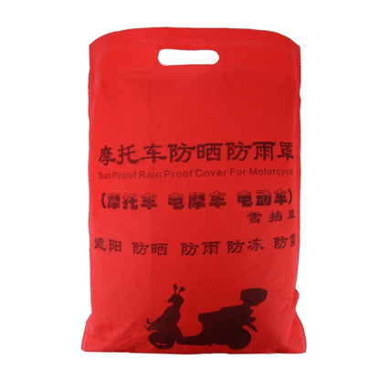 Outdoor Universal Anti-Dust Sunproof Waterproof Motorcycle Aluminum Film Flocking Cover with Warning Strips, Fits Bike up to 2.3m(90 Inches) In Length, XXL Size: 232x100x125cm, XXL: 232x100x125cm
