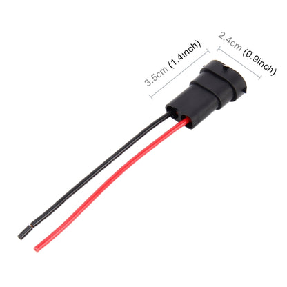 1 Pair H8 / H11 Bulb Holder Base Male Socket with Wire, H8 / H11