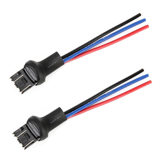 1 Pair T20 / 7443 Bulb Holder Base Male Socket with Wire, T20 / 7443