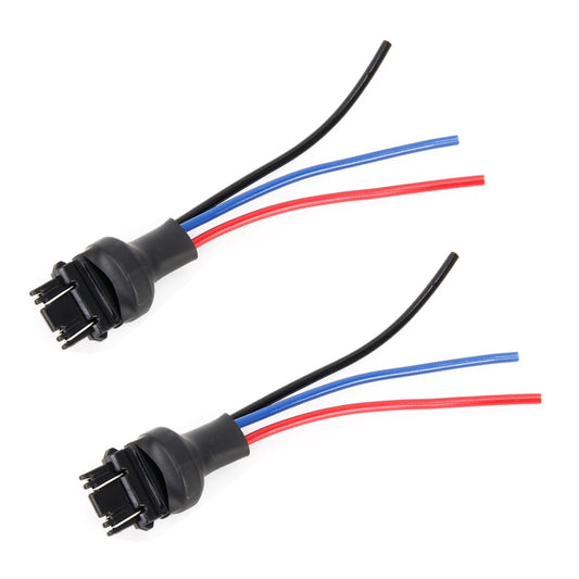 1 Pair T25 / 3157 Bulb Holder Base Male Socket with Wire, T25 / 3157