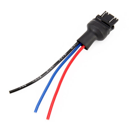 1 Pair T25 / 3157 Bulb Holder Base Male Socket with Wire, T25 / 3157