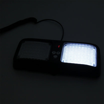 High qulaity DC 12V,9W LED Waterproof Car Sunshade White Light Warning Lights Strobe Emergency Lights Flashing Light with 12 Kinds Flash Patterns, White