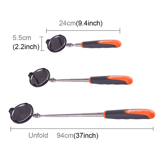 Retractable Vehicle Car Chassis Telescoping Inspection Mirror with 1 PCS 5mm LED Light, Mirror Diameter: 55mm, Max Expanding Length: 940mm, Diameter: 55mm, Max Expanding Length: 940mm