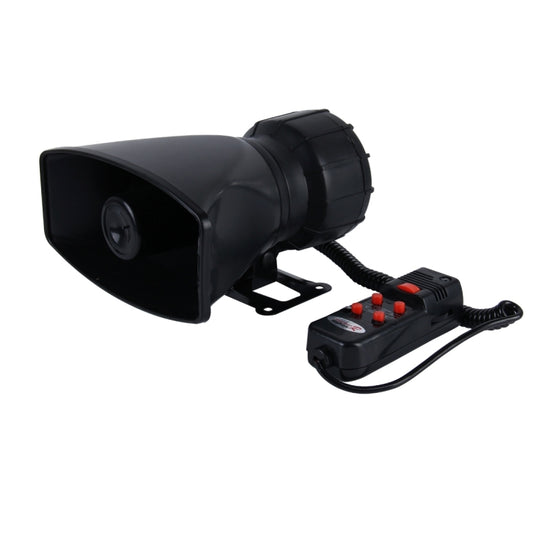HJS-78005 12 فولت 60 واط 300 ديسيبل بوق هوائي كهربائي للسيارة، مكبر صوت صفارة الإنذار، 5 نغمات صوتية/3 نغمات صوتية، صوت عالٍ للغاية مع ميكروفون، طول الكابل: 60 سم، HJS-78005