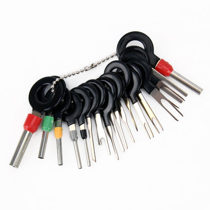 18 PCS Auto Car Plug Circuit Board Wire Harness Terminal Extraction Pick Connector Crimp Pin Back Needle Remove Tool, 18 PCS