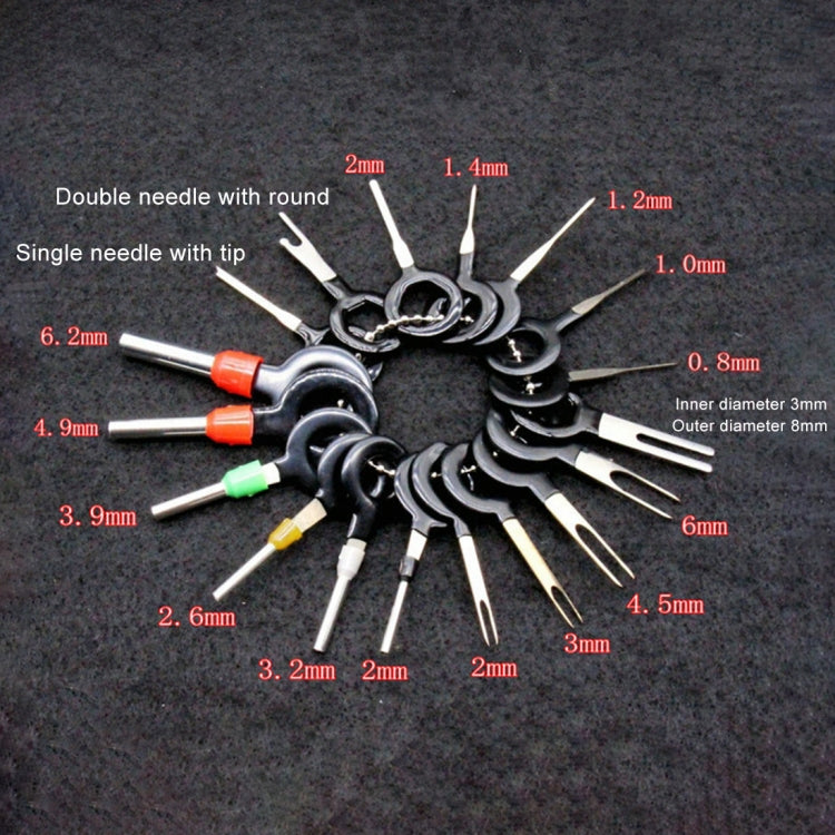 18 PCS Auto Car Plug Circuit Board Wire Harness Terminal Extraction Pick Connector Crimp Pin Back Needle Remove Tool, 18 PCS