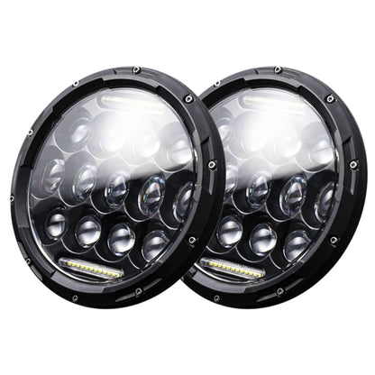 2 PCS 7 inch DC10-48V 36W 6000K Harley Motorcycle Headlight with 12 SMD-5630-LED Lamps and 12 Crystal Lamp Beads, DC10-48V 36W 6000K