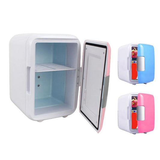 Vehicle Auto Portable Mini Cooler and Warmer 4L Refrigerator for Car, Voltage: DC 12V, Mini 4L White, Mini 4L Pink