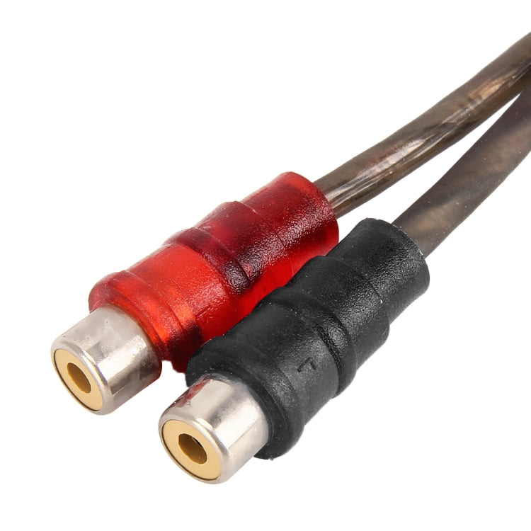 كابل تمديد نحاسي للسيارة AV Audio Video 2 أنثى إلى 1 ذكر، طول الكابل: 26 سم، 2 أنثى إلى 1 ذكر (نحاسي)