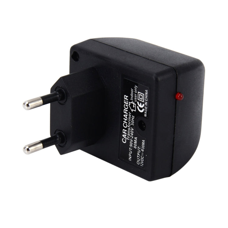 Vehicle Power Inverters 90-240V AC to 12V DC with Car Cigarette Lighter Socket Adapter Converter Vehicle Amplifier Power Output: DC 12V 600mA(EU Plug), 12V 600mA(EU Plug)