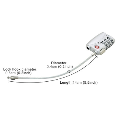 JASIT TSA719 Zinc Alloy 3-Digit Password TSA Lock Travel Luggage Padlock