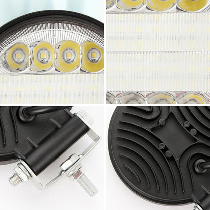2 PCS 4 inch 15W Spot / Flood Light White Light Round-Shaped Waterproof Car SUV Work Lights Spotlight LED Bulbs, DC 9-30V, 4 inch 15W Round-Shaped