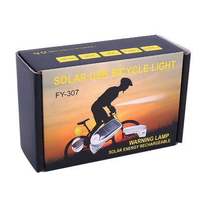 3W 240LM USB Solar Energy Motorcycle / Bicycle Front Light, Front Light White, Front Light Black