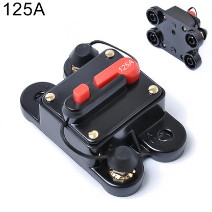 125A DC 12-24V Car Audio Stereo Circuit Breaker Automatic Reset Fuse Holder, 125A