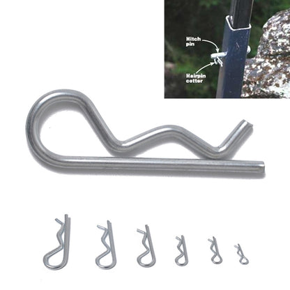 100 PCS Heavy Duty Zinc Plated Cotter R Tractor Clip Pin for Car / Boat / Garages, 100 PCS