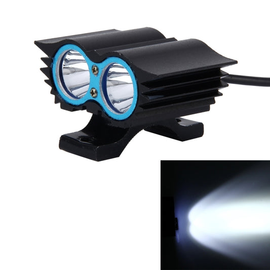 Owl Shape 20W 2000 LM 6000K Motorcycle Headlight Lamp with 2 COB Lamps and LED Projector Lens, DC 12-80V, Owl Shape Headlight Lamp