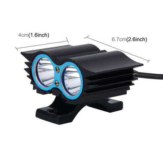 Owl Shape 20W 2000 LM 6000K Motorcycle Headlight Lamp with 2 COB Lamps and LED Projector Lens, DC 12-80V, Owl Shape Headlight Lamp