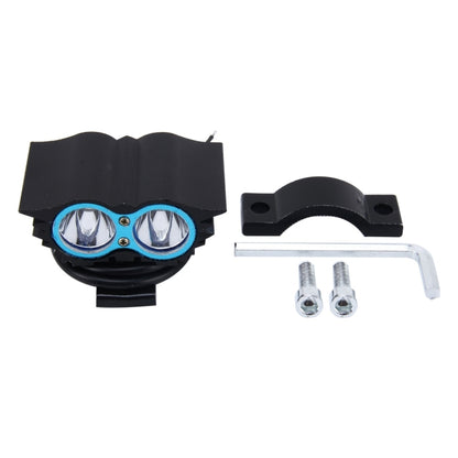Owl Shape 20W 2000 LM 6000K Motorcycle Headlight Lamp with 2 COB Lamps and LED Projector Lens, DC 12-80V, Owl Shape Headlight Lamp