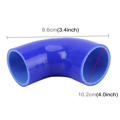 Universal Car Steam Tube Silicone Pipe Elbow 90 Degrees Reducer Hose Silicone Intake Connection Tube Special Turbocharger Silicone Tube, Inner Diameter102mm, 102mm